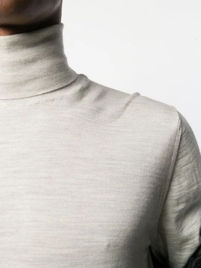 Shop Lanvin Roll Neck Sweater In Grey