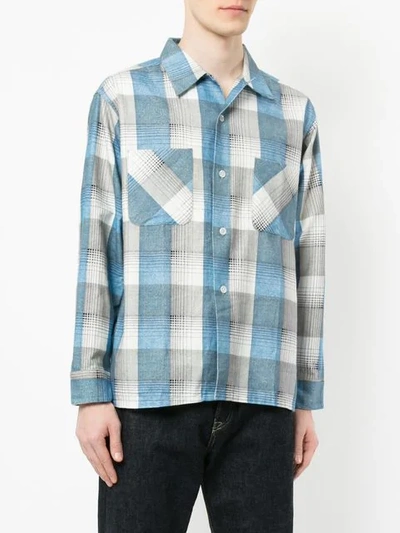 Pre-owned Fake Alpha Vintage 1950s Flannel Shirt In Blue