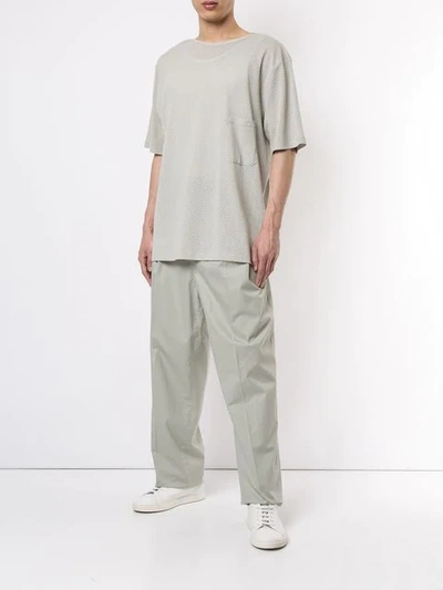 LEMAIRE WIDE LEG TROUSERS - 灰色