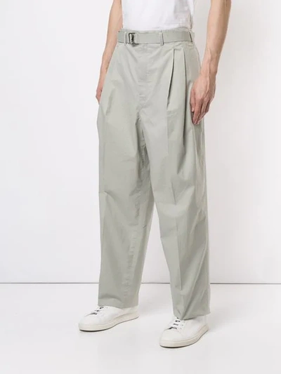 LEMAIRE WIDE LEG TROUSERS - 灰色