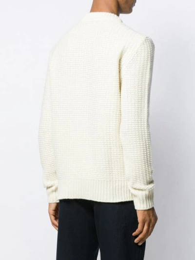 Shop Woolrich Cable Knit Jumper In White