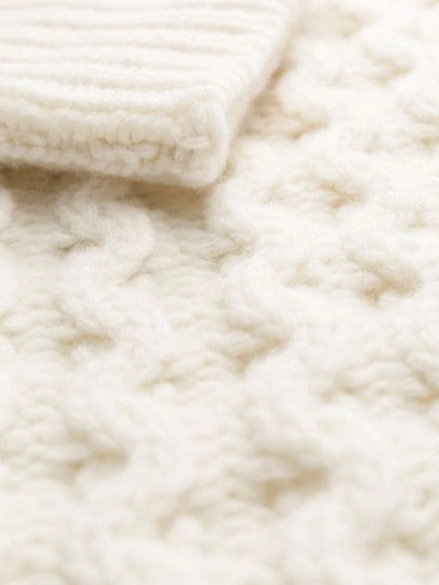 Shop Woolrich Cable Knit Jumper In White