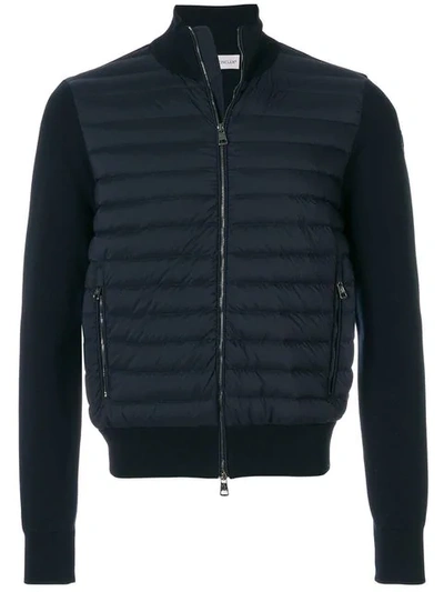 Moncler Maglia Tricot Zip-front Cardigan In Black | ModeSens