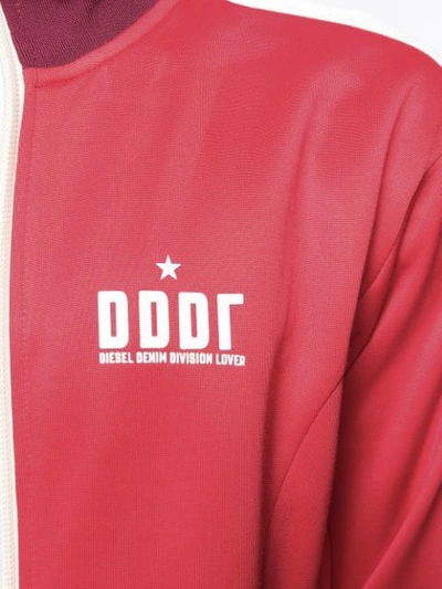 Shop Diesel Zip-up Sweatshirt In Red