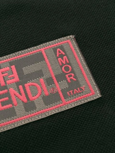 Shop Fendi Chest Logo Polo Shirt In Black