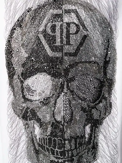 Shop Philipp Plein Embellished Crystal Skull T-shirt In White