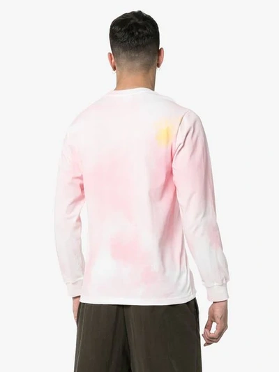 Shop 032c Cosmic Workshop Tie Dye Logo Print Cotton T-shirt In Pink