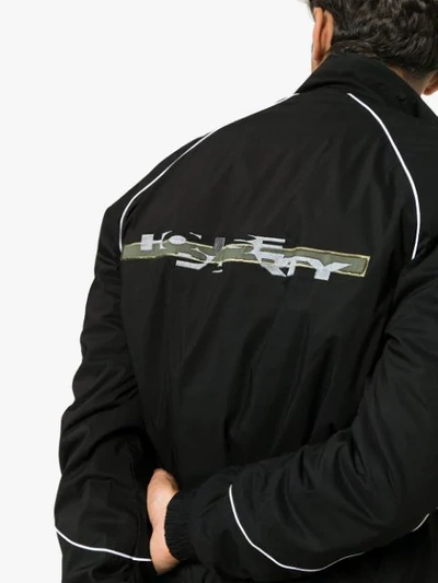 Shop Liam Hodges Zip Up Tracksuit Jacket In Black