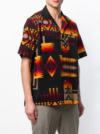 Shop Sacai Navajo Print Shirt In Black