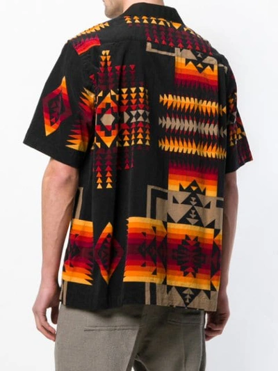 Shop Sacai Navajo Print Shirt In Black