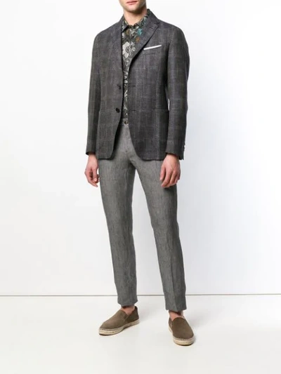 Shop Etro Tailored Trousers In Grey