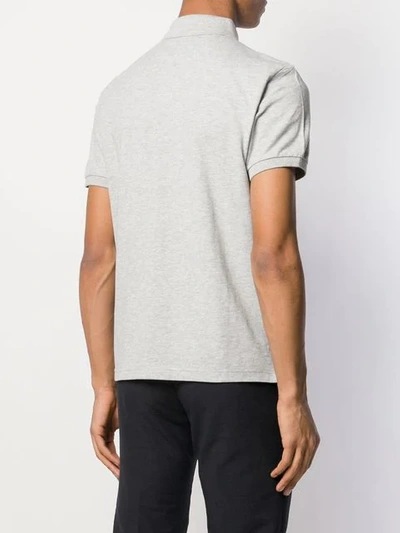 Hackett Embroidered Logo Polo T-shirt In Grey