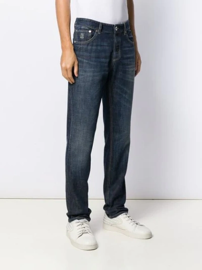 Shop Brunello Cucinelli Straight-leg Jeans In Blue