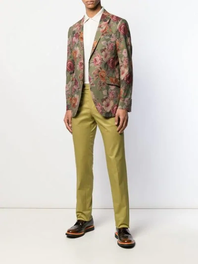 ETRO STRAIGHT LEG TROUSERS - 绿色