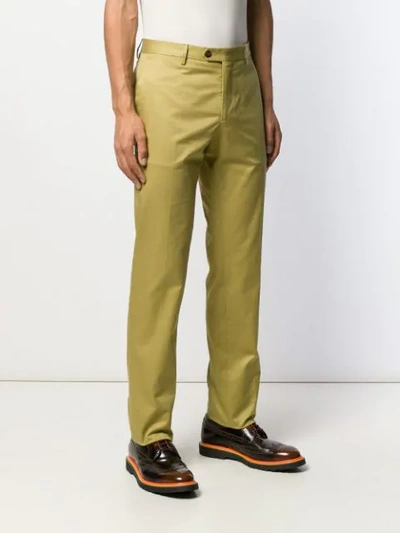 ETRO STRAIGHT LEG TROUSERS - 绿色