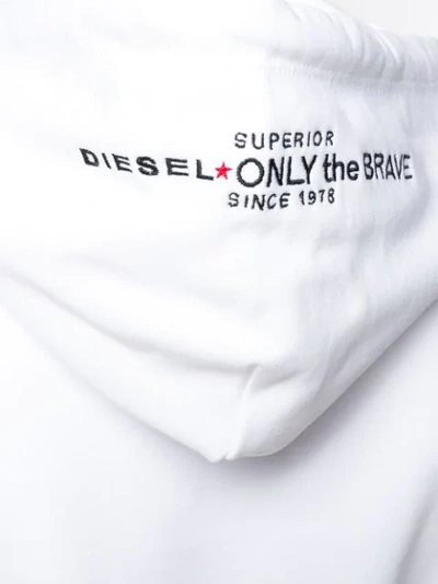 Shop Diesel Plain Hoodie - White