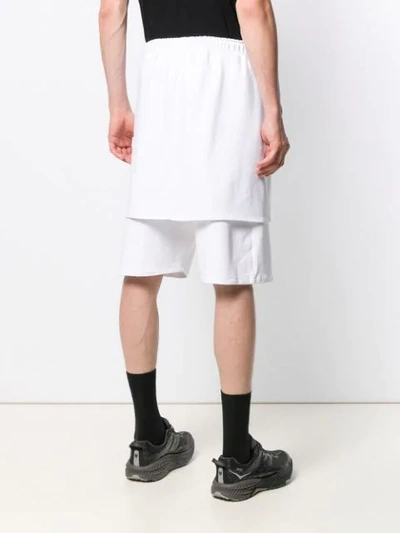 Shop Alchemy Knee Length Track Shorts In White
