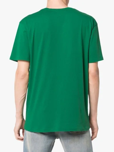 Shop Gucci Baby Print Logo Short Sleeve T-shirt In Green