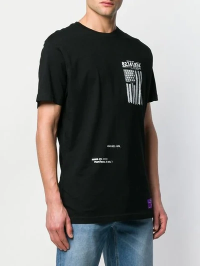 Shop Icosae Flag Logo T-shirt In Black
