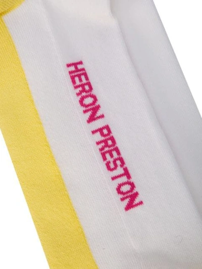 HERON PRESTON LONG CTNMB拼色针织袜 - 白色