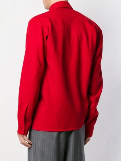 Shop Off-white Asymmetric Twist Shirt In Red
