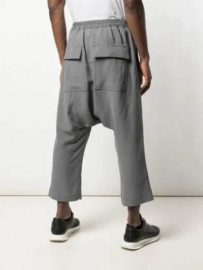 Shop Rick Owens Dropped Crotch Trousers In 06 Blu