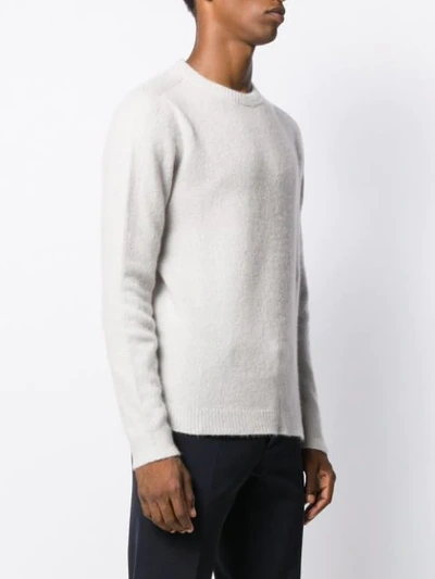 Shop Roberto Collina Long-sleeve Fitted Sweater In 16 Gri Perla
