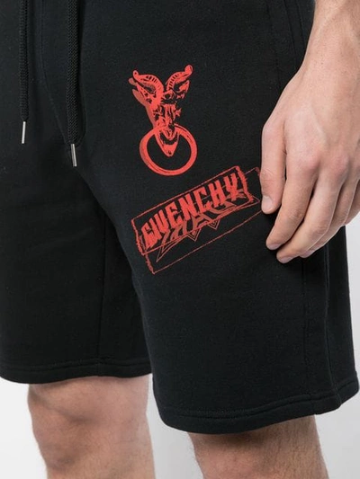 GIVENCHY LOGO TRACK SHORTS - 黑色