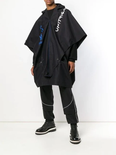 Shop United Standard Oversized Hooded Coat In Black