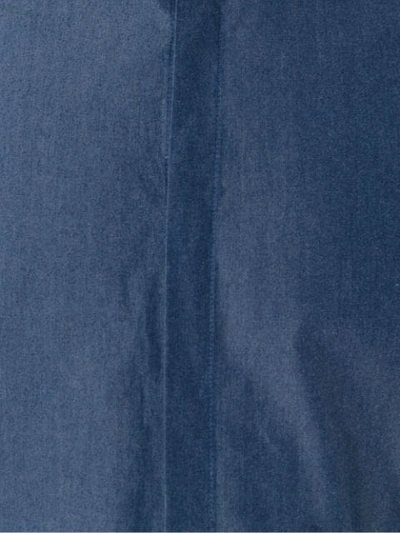 Shop Juunj Contrast Collar Shirt In Blue