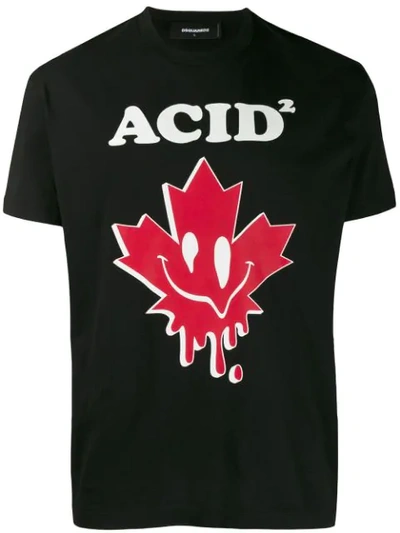 Shop Dsquared2 Acid T-shirt In Black