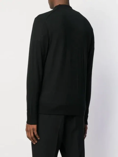 NEIL BARRETT ZIP FRONT CARDIGAN - 黑色