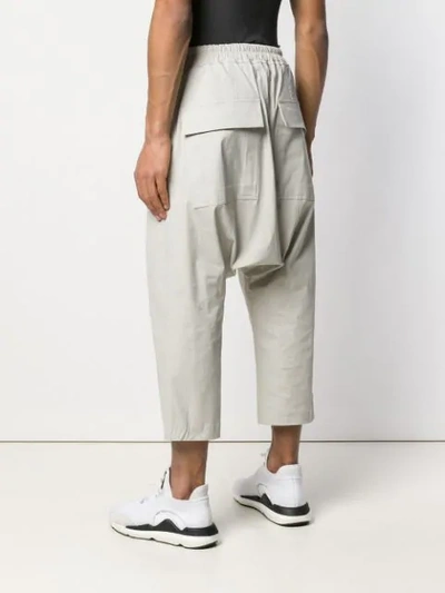 Shop Rick Owens Drop-crotch Trousers In Grey
