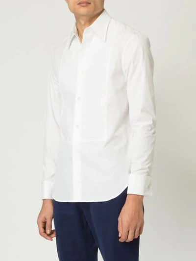 Shop Maison Margiela Bib Shirt In White