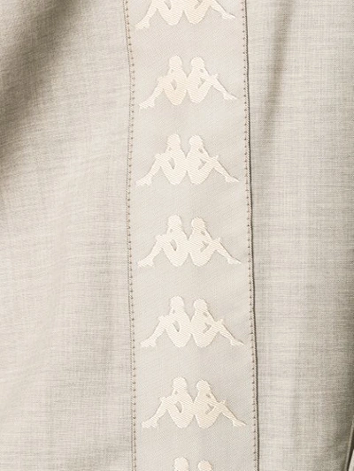 Shop Paura X Kappa Logo Trim Jacket In Neutrals