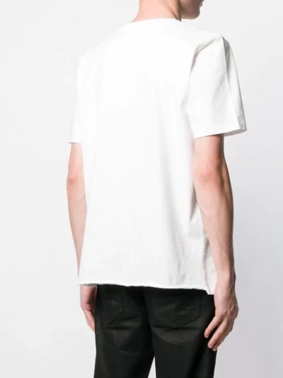 Shop Saint Laurent Love Foil-print T-shirt In White