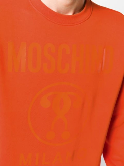 MOSCHINO CLASSIC LOGO JERSEY SWEATER - 橘色