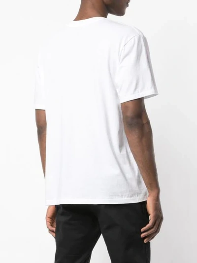 Shop Julien David Pixelated Graphic T-shirt In White