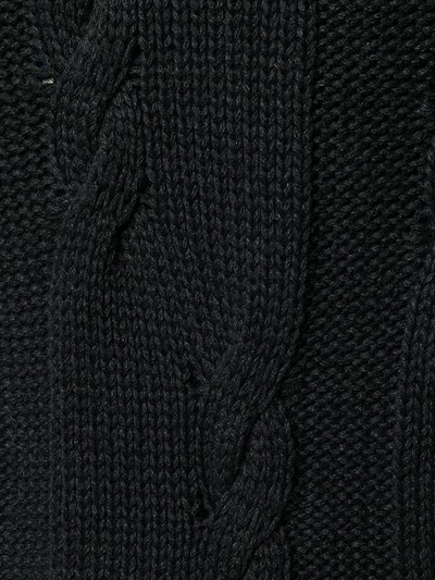 Shop Saint Laurent Cable Knit Jumper In 1000 Black