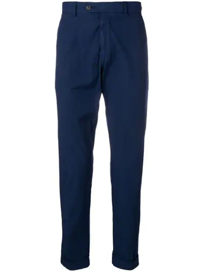 Shop Berwich Cropped Trousers In Blue