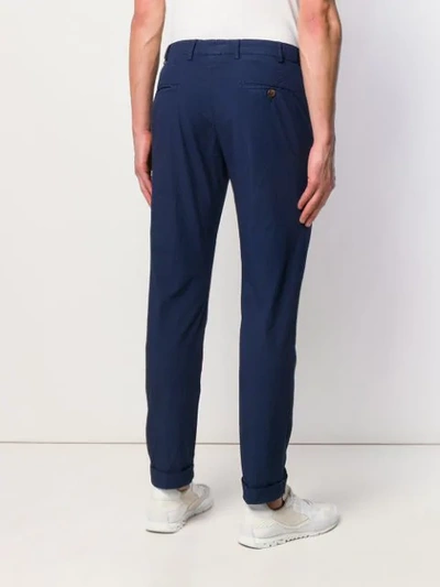 Shop Berwich Cropped Trousers In Blue