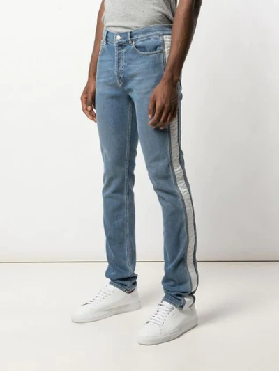 Shop Givenchy Side Panel Straight Leg Jeans In 450 Sky Blue