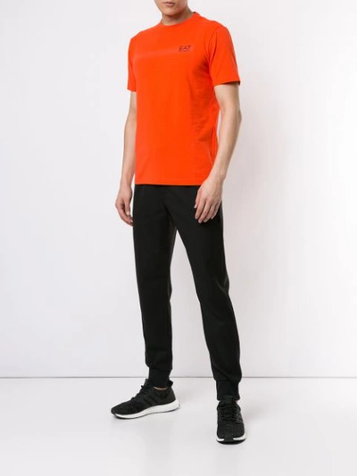 Shop Ea7 Emporio Armani Logo T-shirt - Orange