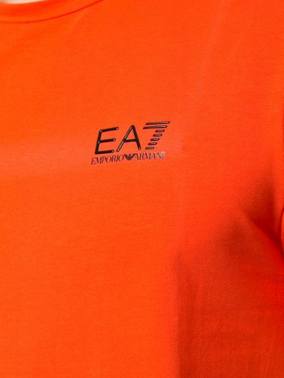 EA7 EMPORIO ARMANI LOGO T-SHIRT - 橘色