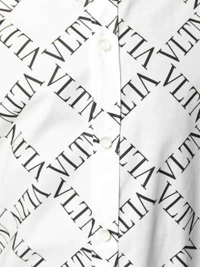 Shop Valentino Vltn Print Shirt In White