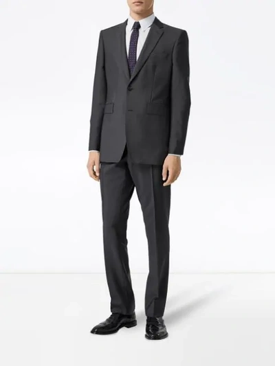 Shop Burberry Classic Tailored Suit In Grey