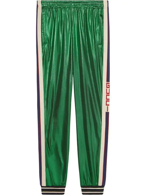 gucci track pants green