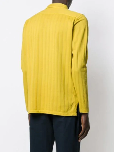Shop Barena Venezia Collar Ribbed Sweatshirt In Yellow