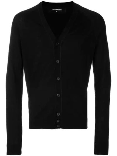 Shop Dsquared2 Buttoned Cardigan In Black