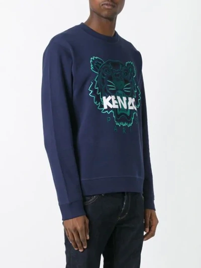 Shop Kenzo Tiger Sweatshirt In Blue